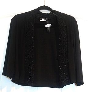 NWT Beaded Black Shrug